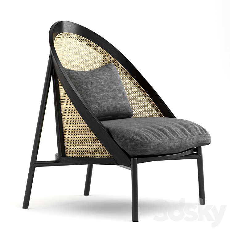 Loïe Gebrüder Thonet Vienna Lounge Chair 3DS Max - thumbnail 1