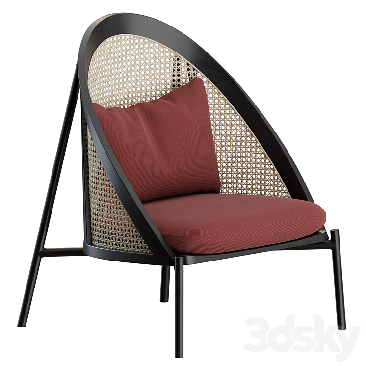 Loie Lounge Chair by Gebrueder Thonet Vienna 3DS Max Model - thumbnail 1