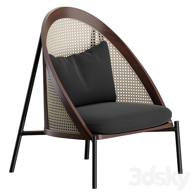 Loie Lounge Chair by Gebrueder Thonet Vienna 3DS Max Model - thumbnail 2