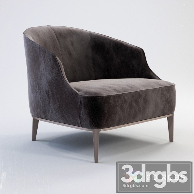 Longhi Beth Armchair 3dsmax Download - thumbnail 1