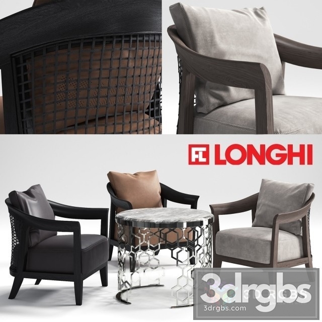 Longhi Cody Armchair 3dsmax Download - thumbnail 1