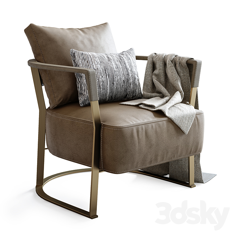 Longhi kathryn armchair 3DS Max - thumbnail 1