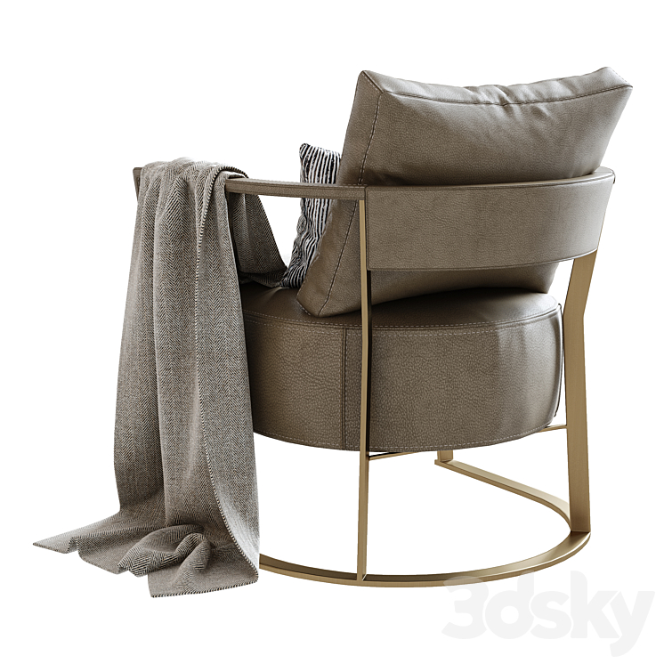 Longhi kathryn armchair 3DS Max - thumbnail 2