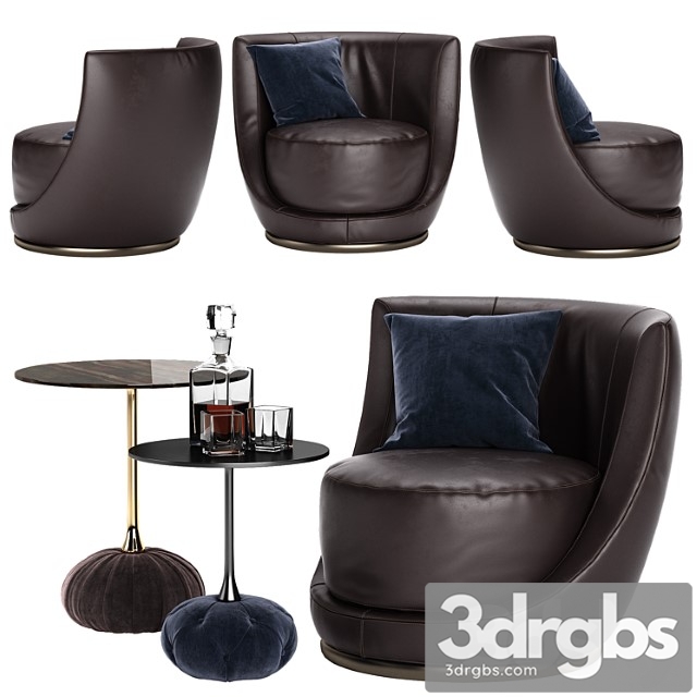 Longhi laurent chair 3dsmax Download - thumbnail 1