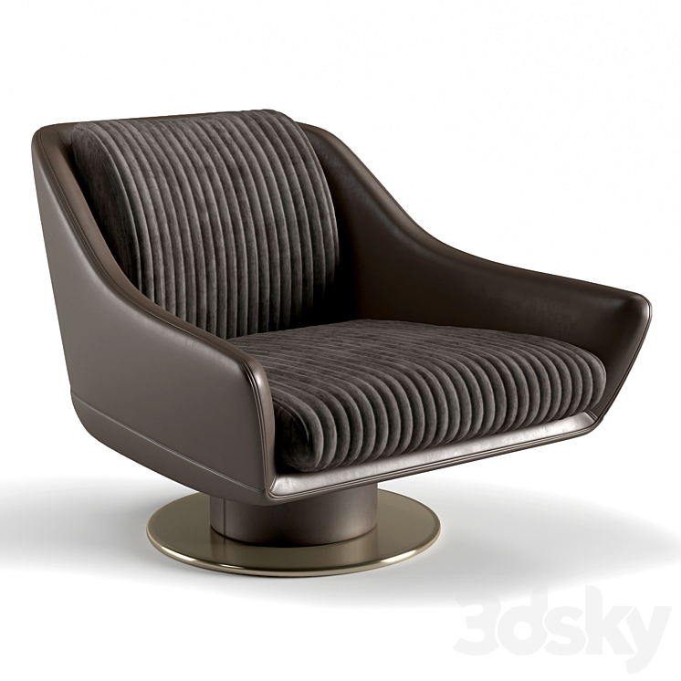 Longhi sol armchair 3DS Max - thumbnail 1