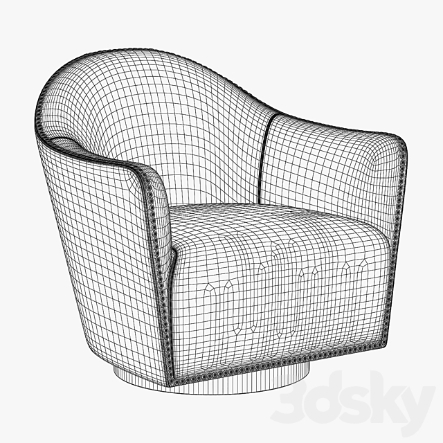 Longhi – Vivienne Armchair 3ds Max - thumbnail 3