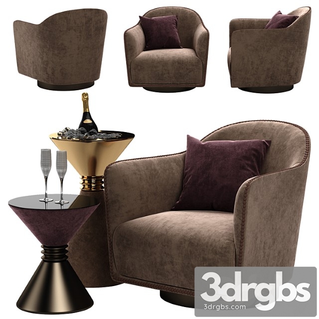 Longhi vivienne chair 3dsmax Download - thumbnail 1