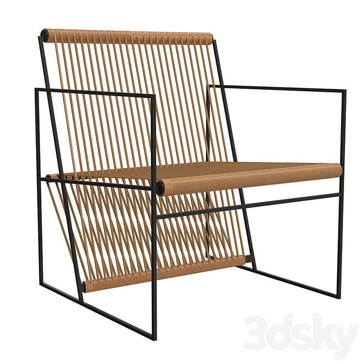 LOOM LEATHER LOUNGE CHAIR 3DS Max - thumbnail 1