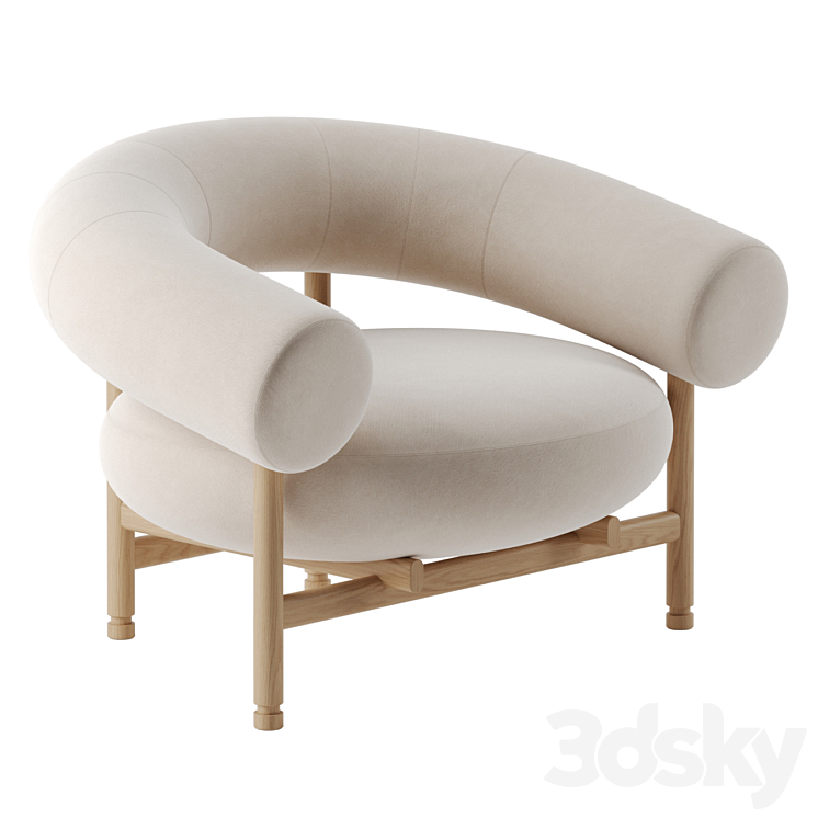 Loop Lounge Chair by Wewood 3DS Max Model - thumbnail 3