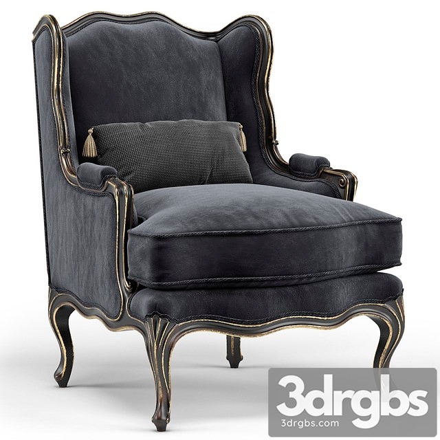 Louis XV Bergere Wing Armchair 3dsmax Download - thumbnail 1