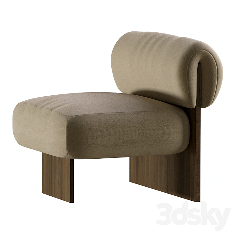 Lounge Chair 3DS Max - thumbnail 2