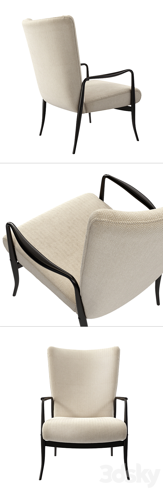 Lounge Chair by Juliana Mafatti 3DS Max Model - thumbnail 2