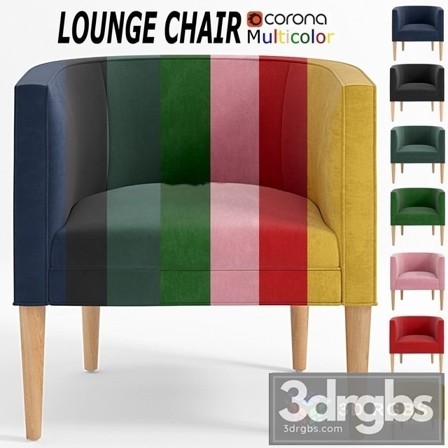 Lounge Chair Multicolor 3dsmax Download - thumbnail 1