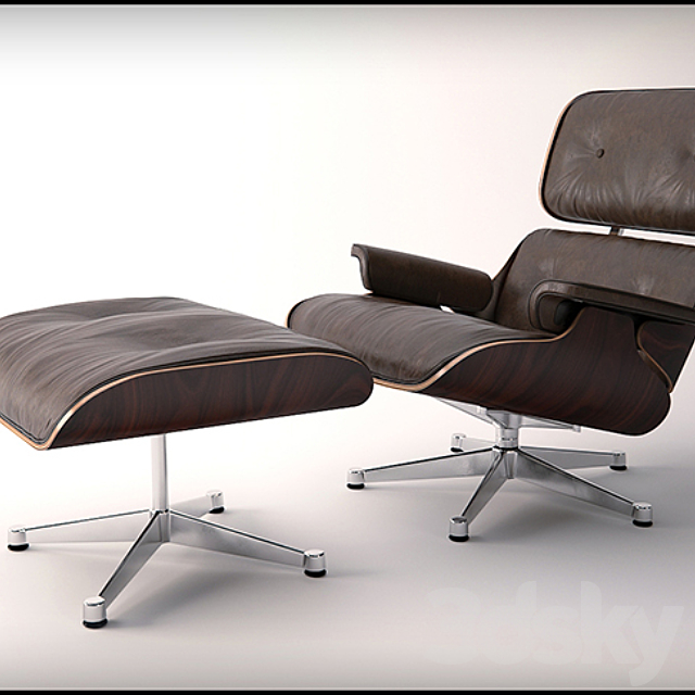 Lounge Chair & Ottoman 3DSMax File - thumbnail 1