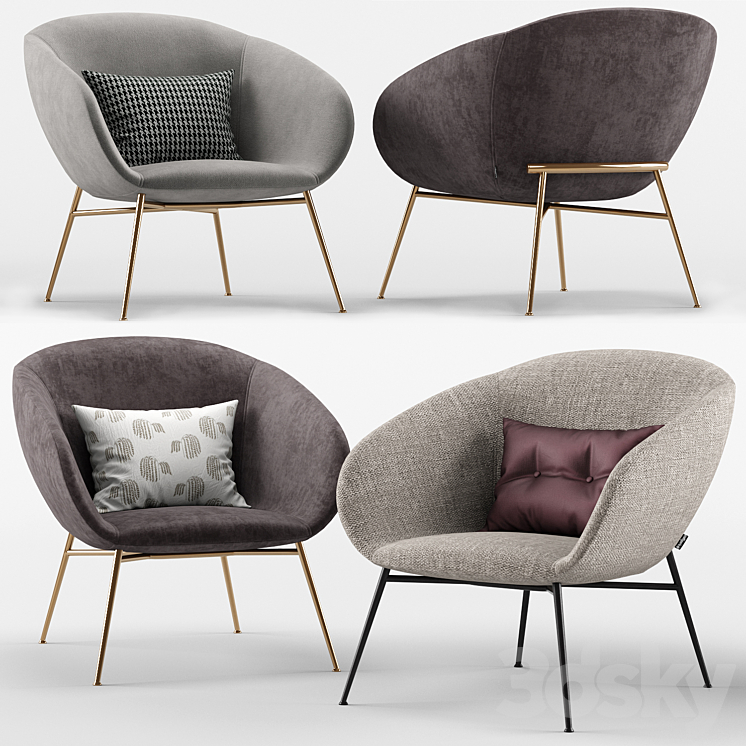 Love armchair – Calligaris 3DS Max - thumbnail 1