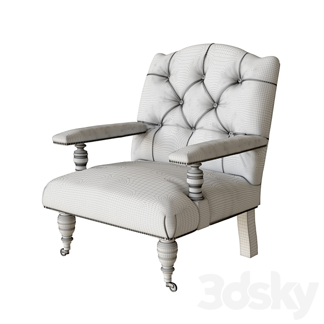 Lowell Chair 3ds Max - thumbnail 2