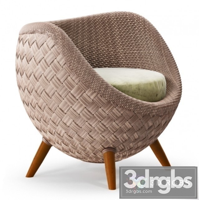 Luna Armchair 3dsmax Download - thumbnail 1