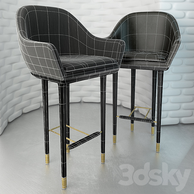 Lunar Bar Chair 3DS Max Model - thumbnail 2