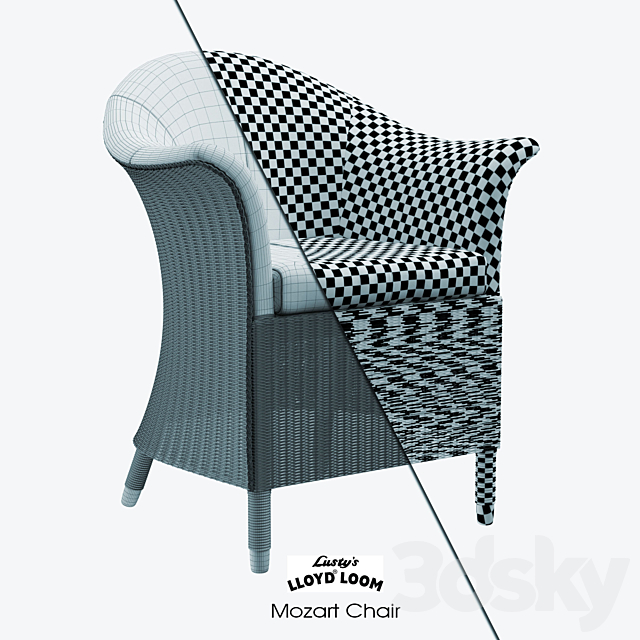 Lusty’s lloyd loom Mozart Chair 3ds Max - thumbnail 3