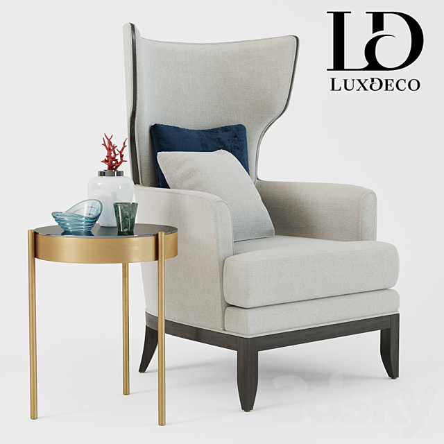 LuxDeco Selva Vendome Bergere Armchair 3DSMax File - thumbnail 1