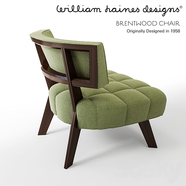 Luxurious Brentwood Chair 3DS Max Model - thumbnail 2