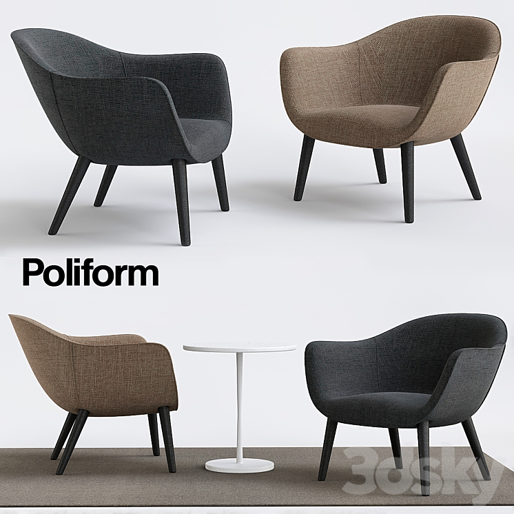 Mad Chair – Poliform 3DS Max - thumbnail 1