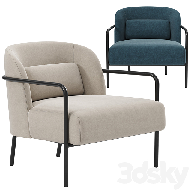 MAD Circa Lounge Chair 3DS Max Model - thumbnail 1