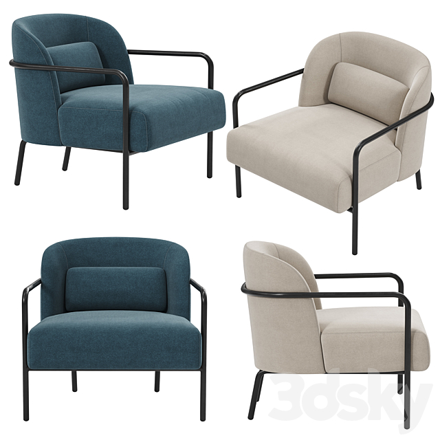 MAD Circa Lounge Chair 3DS Max Model - thumbnail 2