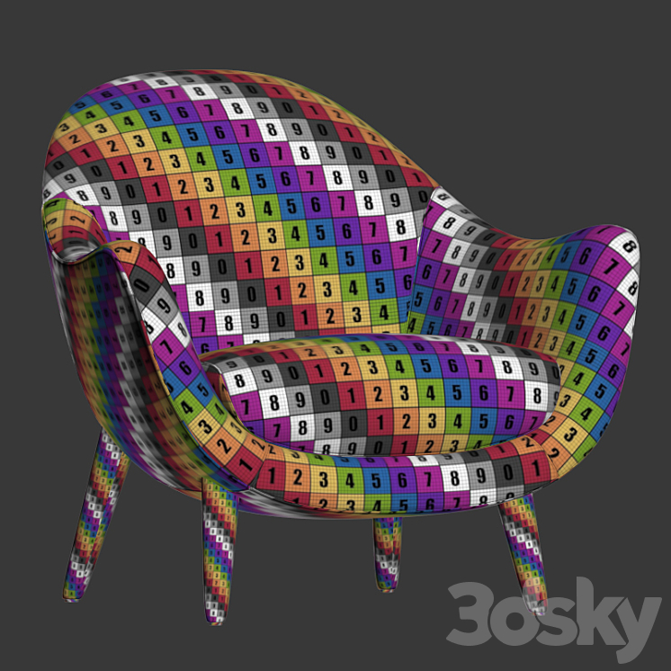 Mad Queen Armchair Poliform 3DS Max - thumbnail 2