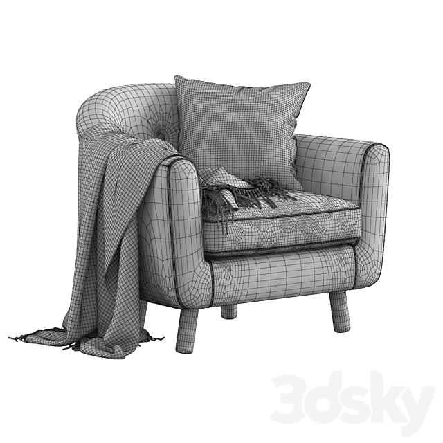 Made _ Lottie Armchair 3DSMax File - thumbnail 3