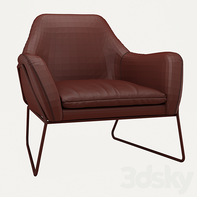 Made Frame Armchair 3DS Max Model - thumbnail 3