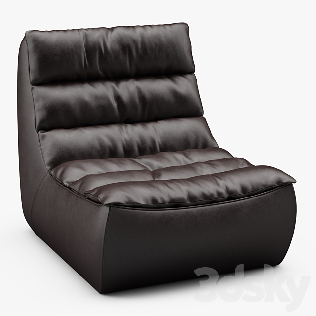 Magna Antique Whiskey armchair 3ds Max - thumbnail 1