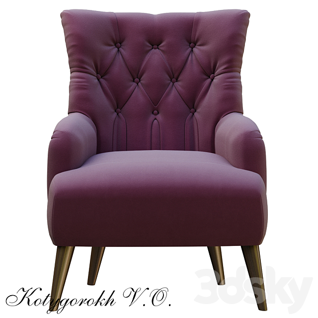 Maisie Armchair 3DSMax File - thumbnail 2