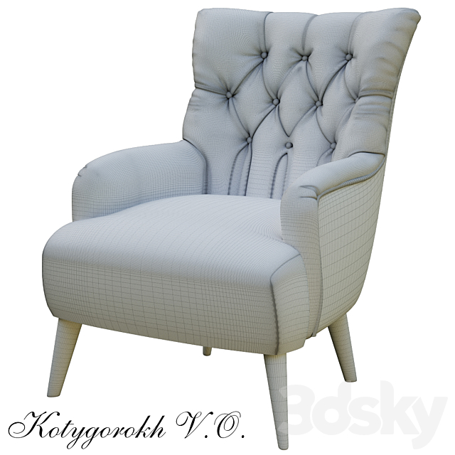 Maisie Armchair 3DSMax File - thumbnail 3