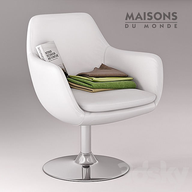 Maisons du Monde Ginko armchair 3DSMax File - thumbnail 1