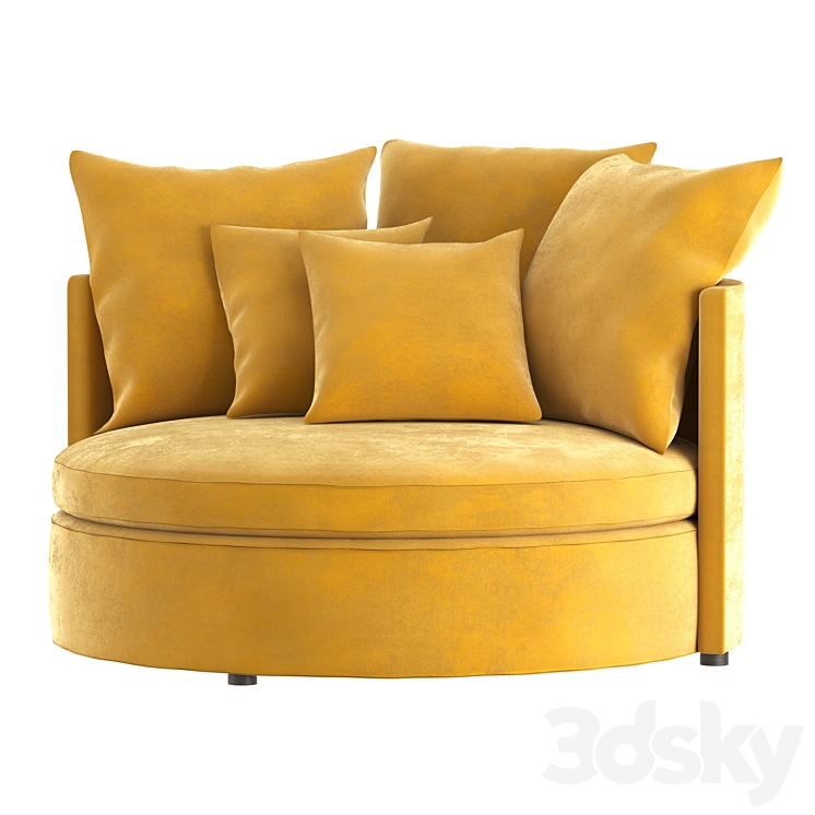 MAISONS DU MONDE Mustard yellow 3DS Max Model - thumbnail 2