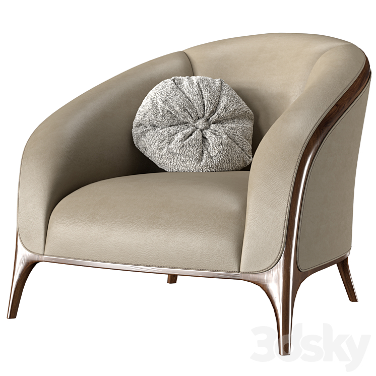 Mantellassi 1926 Katrine armchair 3DS Max Model - thumbnail 1