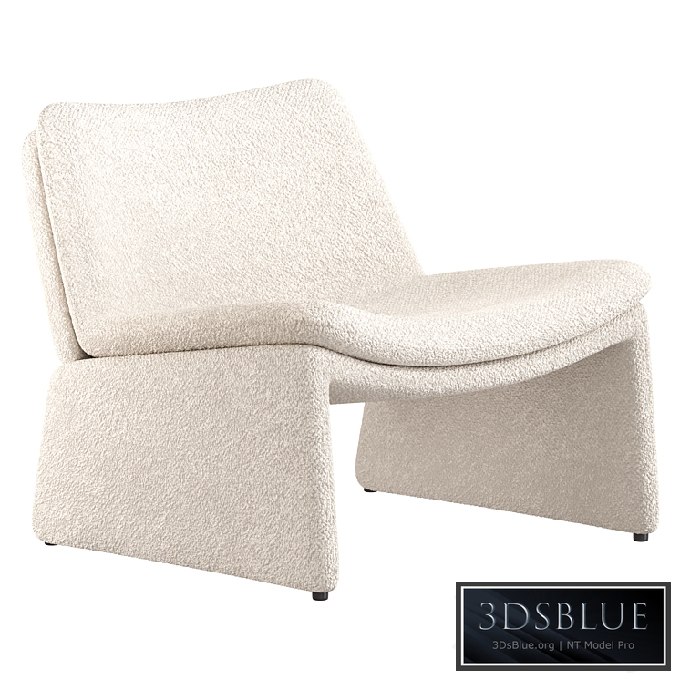 Mara Hoffman Chair and Ottoman West Elm 3DS Max - thumbnail 3