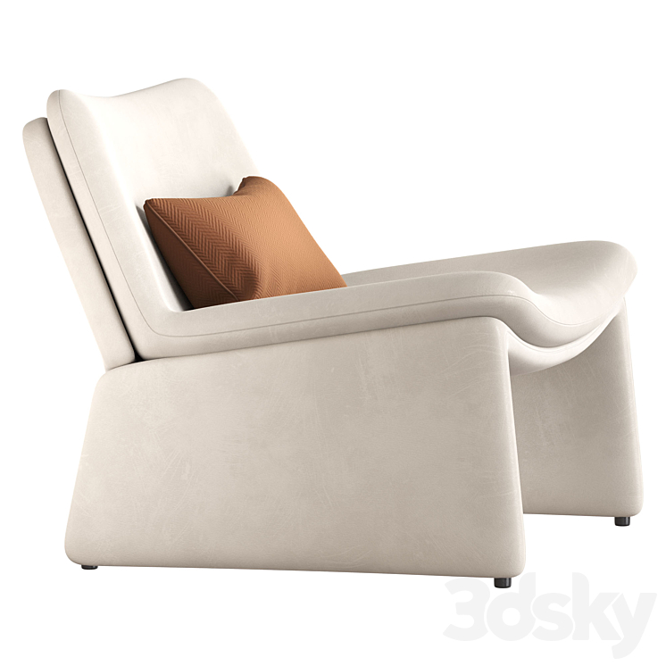 Mara Hoffman Chair West Elm 3DS Max Model - thumbnail 2