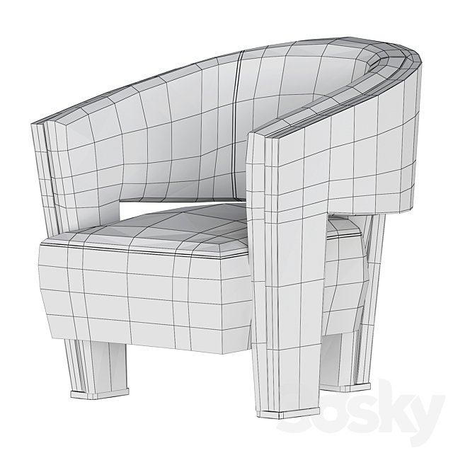 Marelli CHLOE Armchair 3DSMax File - thumbnail 7