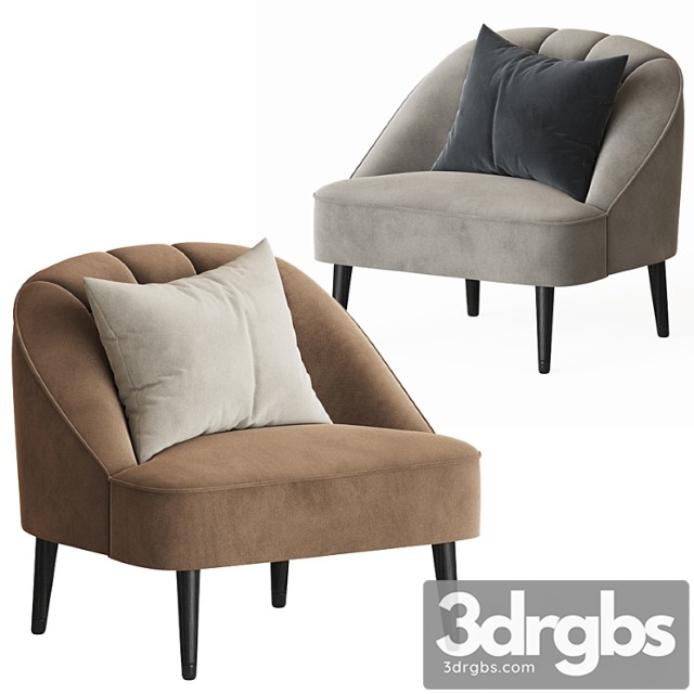 Margot accent armchair made 3dsmax Download - thumbnail 1