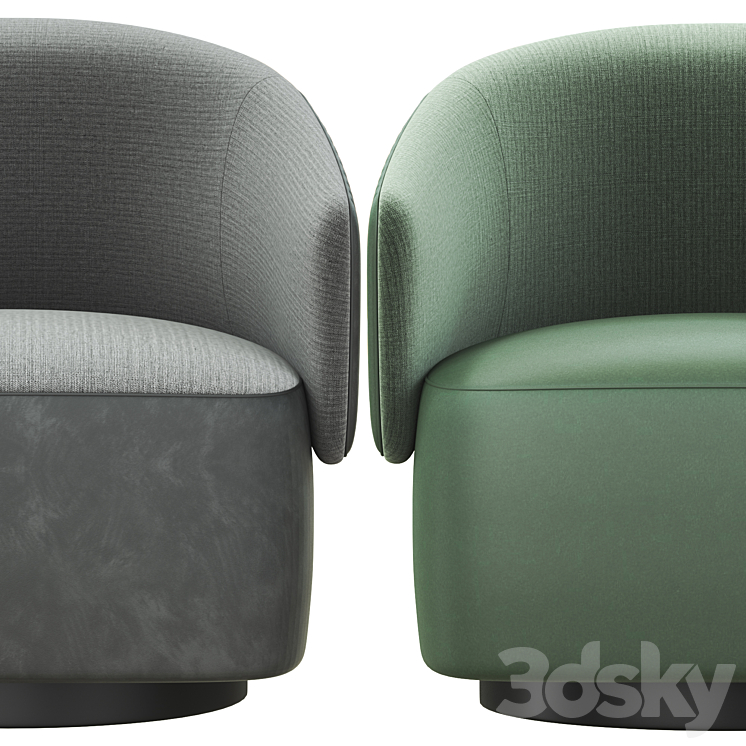 Mariani armchairs 3DS Max - thumbnail 2