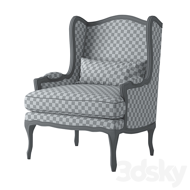 Marion Wing Back Armchair. Brosa. 3DS Max Model - thumbnail 2