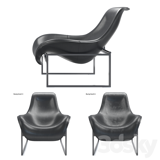 Mart Armchair Frame Base 3ds Max - thumbnail 2