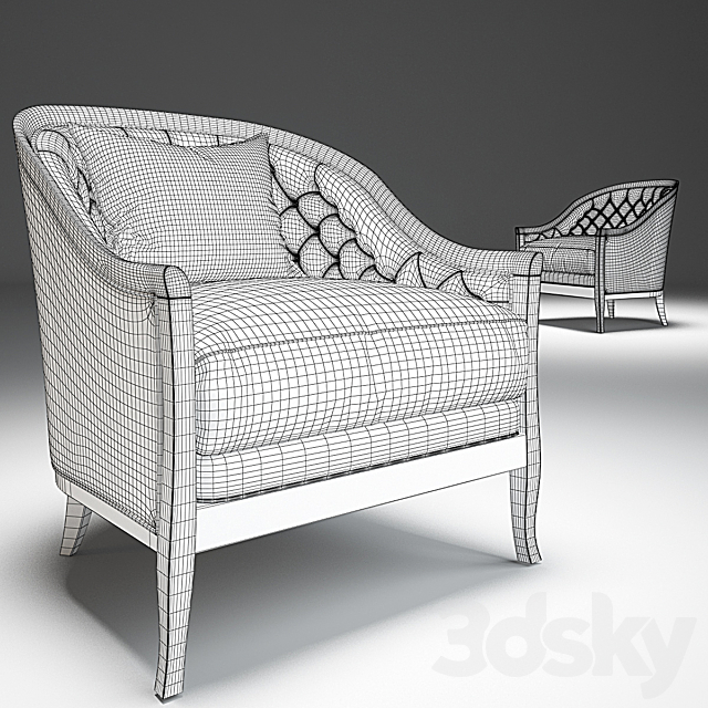 Marta Classic Armchair _Opera 3DSMax File - thumbnail 2