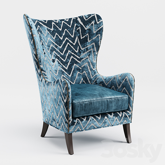 Massoud Viviette Wing Chair 3DSMax File - thumbnail 1