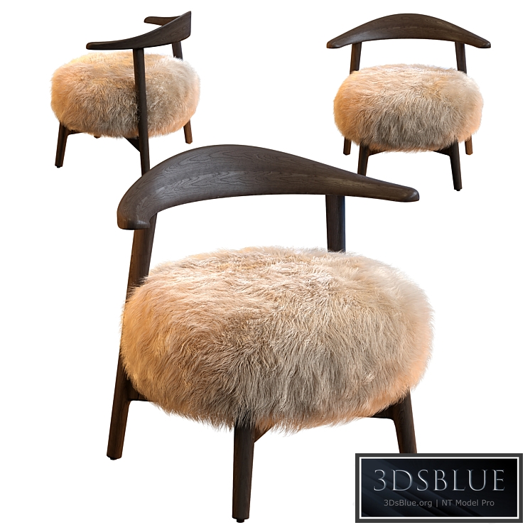 Matador shearling chair 3DS Max - thumbnail 3