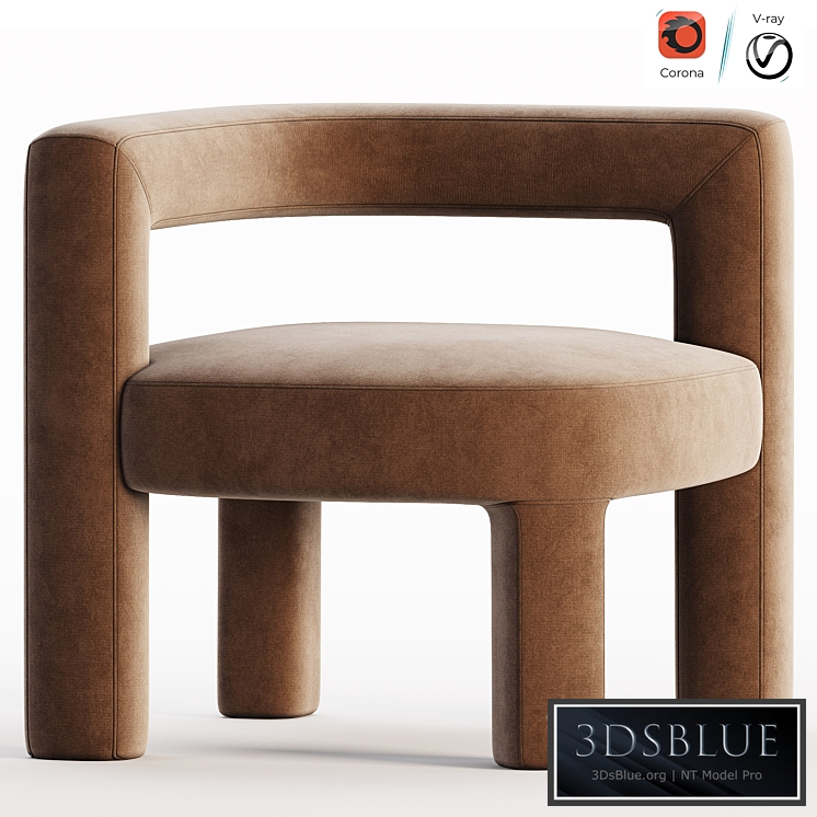 MATE LOUNGE Easy chair By grado design 3DS Max - thumbnail 3