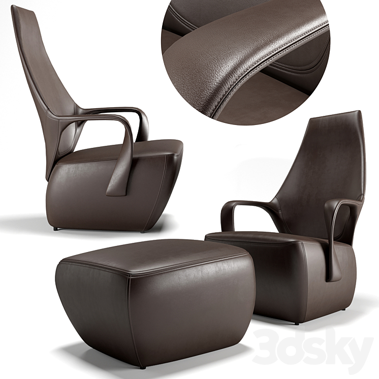 Matteograssi CRUISE armchair 3DS Max - thumbnail 1