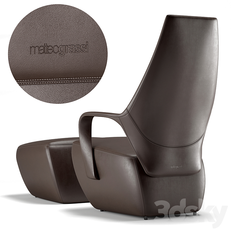 Matteograssi CRUISE armchair 3DS Max - thumbnail 2